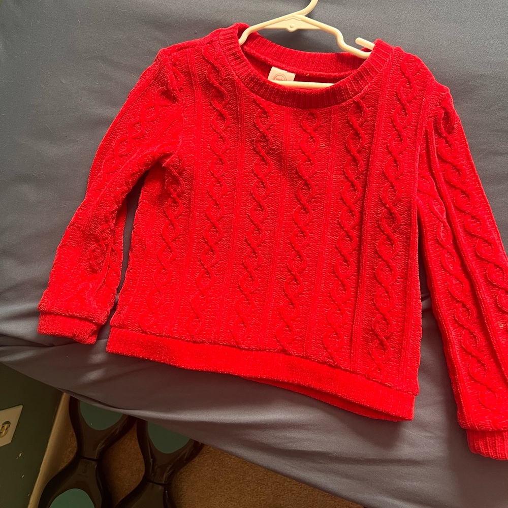 Hot pink sweater toddler girl size 4